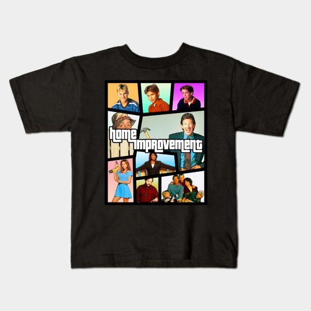 Home Improvement - Grand Theft Auto 5 Style (Clean) Kids T-Shirt by The Badin Boomer